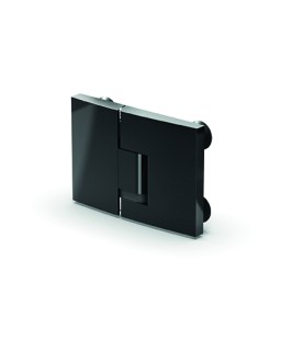 PAVONE Pendeltürband Glas-Glas 180°, schwarz glänzend ZNPVD36, links