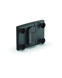 PAVONE Pendeltürband Glas-Glas 180°, schwarz matt ZNPVD35, links