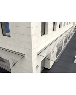 P+S Freitragendes Vordachsystem, Vordach Wandprofil Kombinationsets 1510, Breite 2900mm