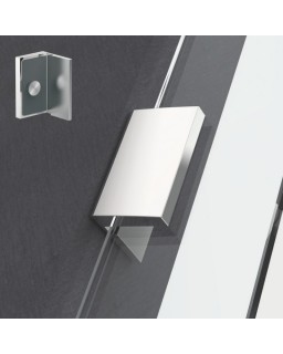PAVONE Winkelverbinder Glas-Wand 90°, schwarz glänzend ZNPVD36