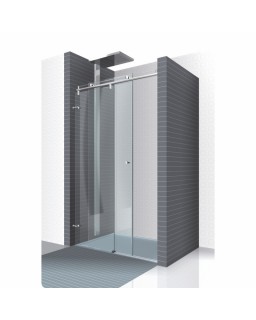 Nischendusche Vivere II Einfachlaufrohr mit Wandhalter, erhaben