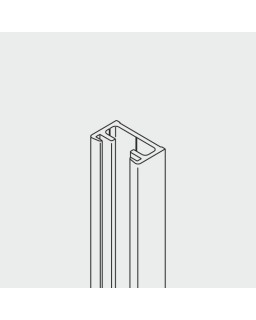 Wandprofil Länge 2500 mm, Aluminium,  farblos eloxiert, ungebohrt