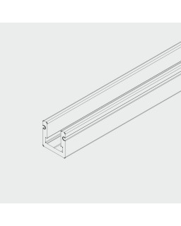 Führungsschiene Länge 3500 mm, Aluminium, farblos eloxiert, gebohrt, 16x16 mm
