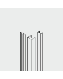 Vertikaldichtung 20/22, Länge 3500 mm, Aluminium, farblos eloxiert, Set für Festverglasung mit Glasabstand 20-22 mm