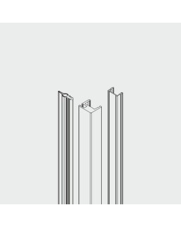 Vertikaldichtung 18/20, Länge 3500 mm, Aluminium, farblos eloxiert, Set für Festverglasung mit Glasabstand 18-20,5 mm