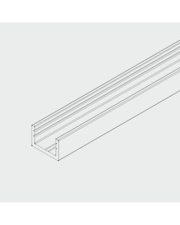 Boden-/Wandprofil zu Festverglasung LM 6000 mm, Edelstahl-Effekt, gebürstet, gebohrt