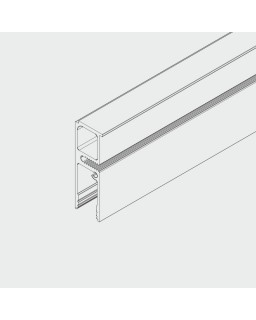 Profil zu Festverglasung Länge nach Mass, Aluminium,  farblos eloxiert