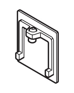 Hawa Junior 120/GP Abdeckkappe zu Winkelprofil, Metall, beidseitig verwendbar, verchromt matt, 1 Stück